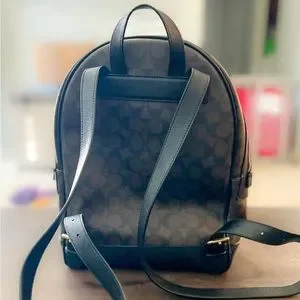 Coach Kenley Backpack Signature Canvas & Leather Brown/Black COACH® Outlet | Kenley Backpack + Large Corner Zip Wristlet  main image 3